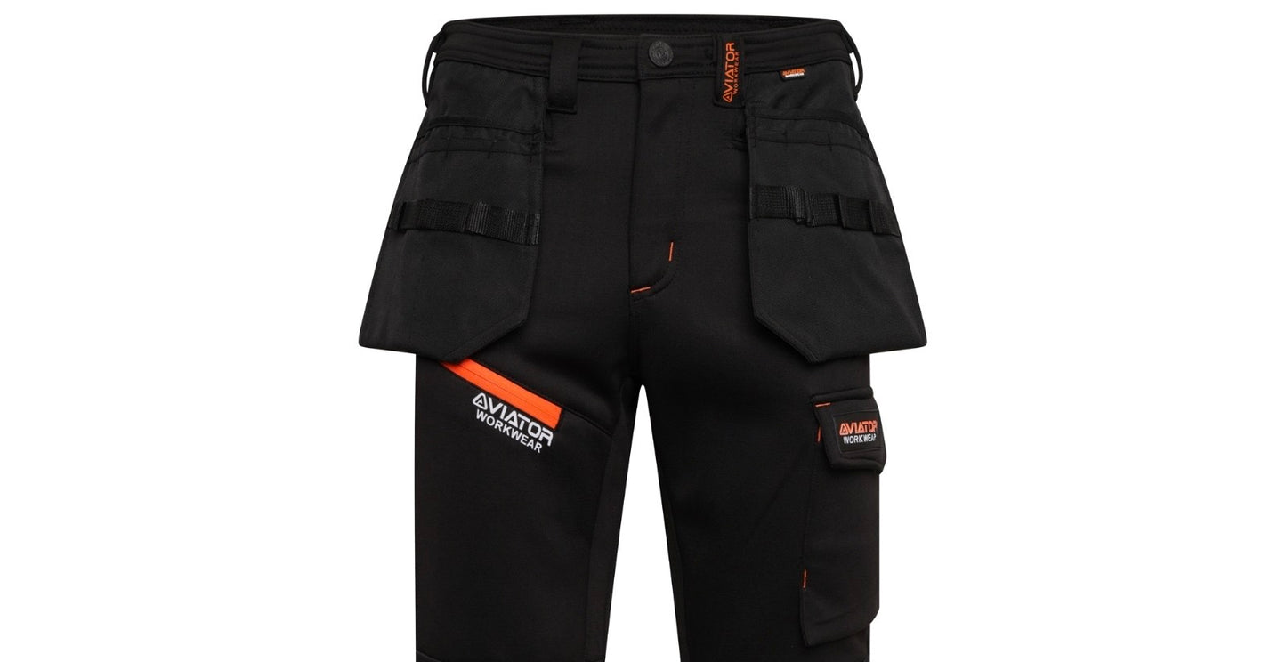 Elasticated Work shorts with holster pockets